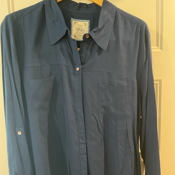 Style Co blue blouse, so comfy! - Picture 2 of 3
